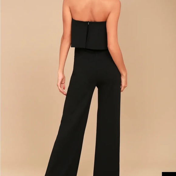 Lulu’s Power of Love Black Strapless Jumpsuit Size M - Picture 2 of 6